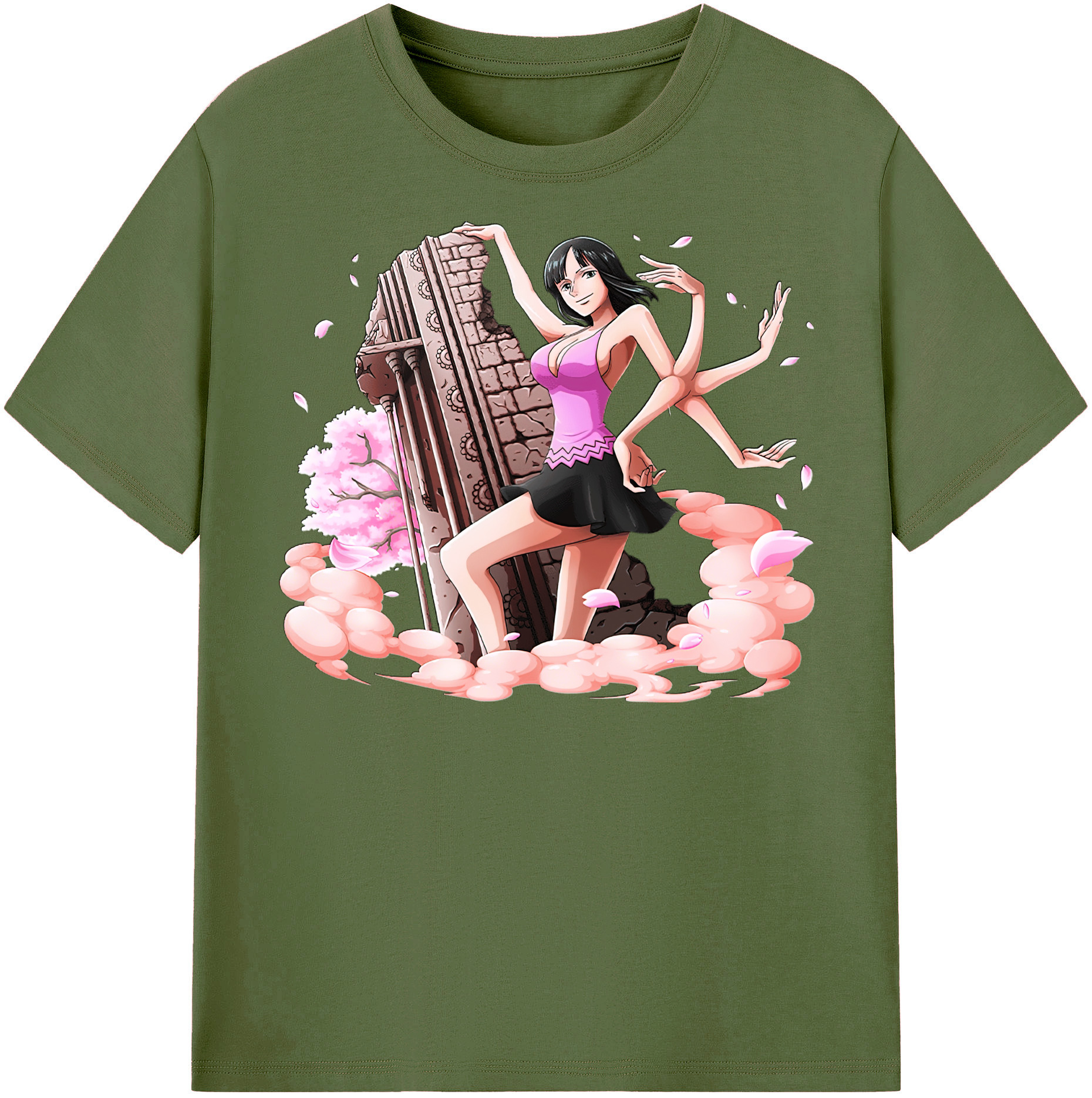 ワンピース ニコ・ロビン ONE PIECE Nico Robin 綿100％半袖Tシャツ（フロントプリント）